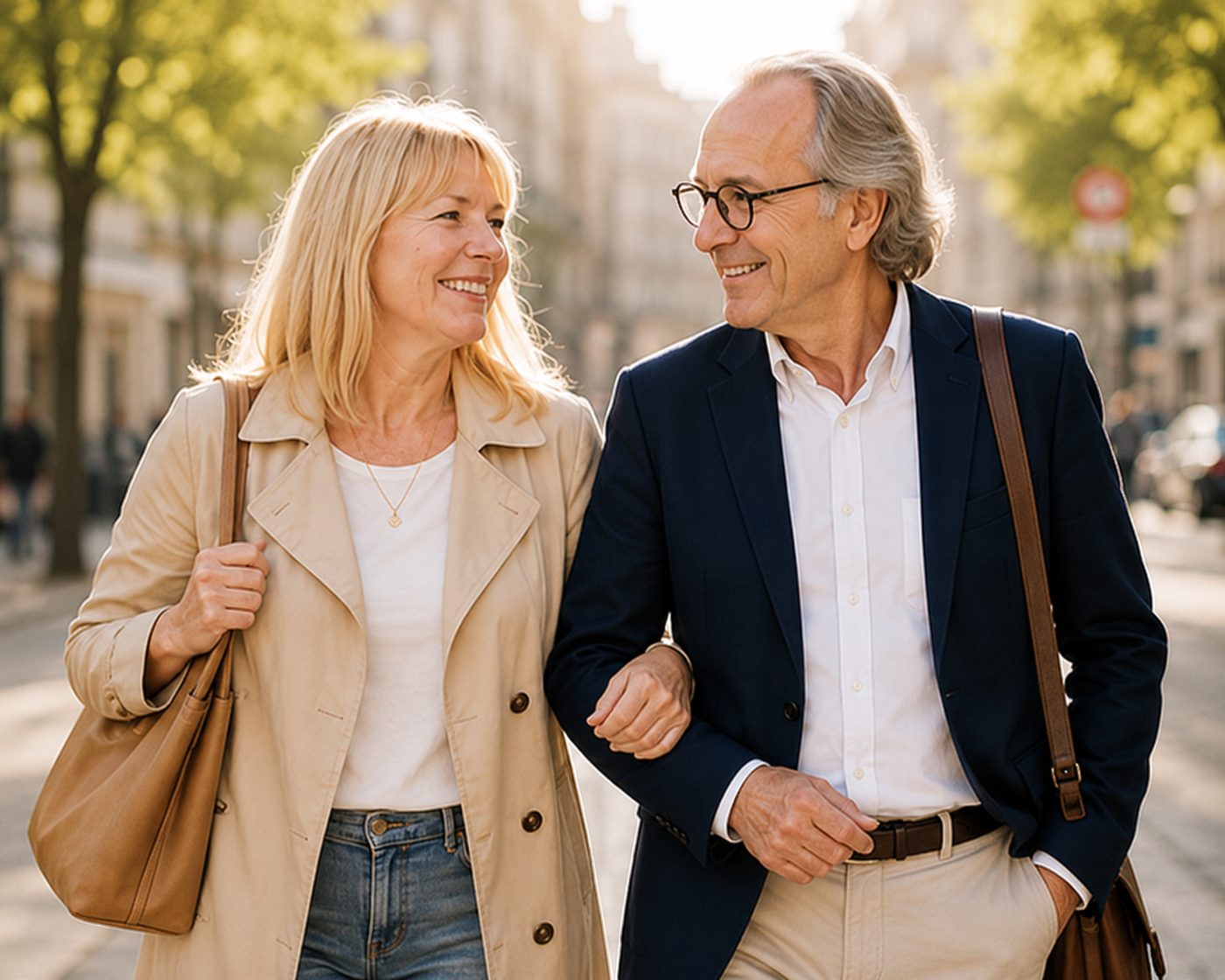 Stephan und Heike Engels in der Stadt